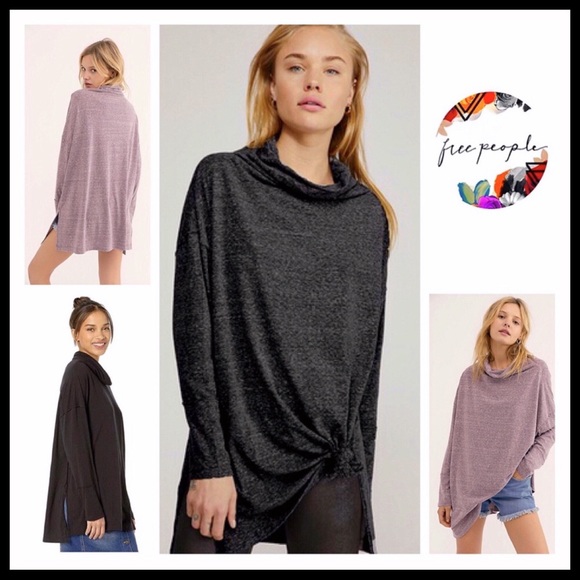 FREE PEOPLE BOHO BLACK FLOWY TUNIC TEE TOP A2C - Picture 14 of 14